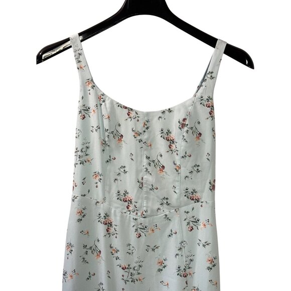 Abercrombie & Fitch Floral Sleeveless Midi Dress SP Small Petite Front Slit New - Picture 2 of 9